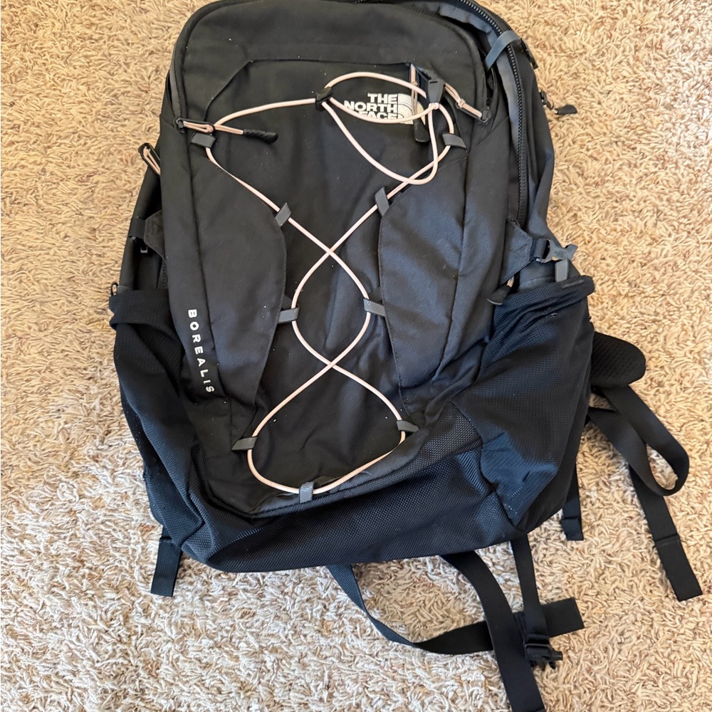 The North Face Men's Black and White Backpack